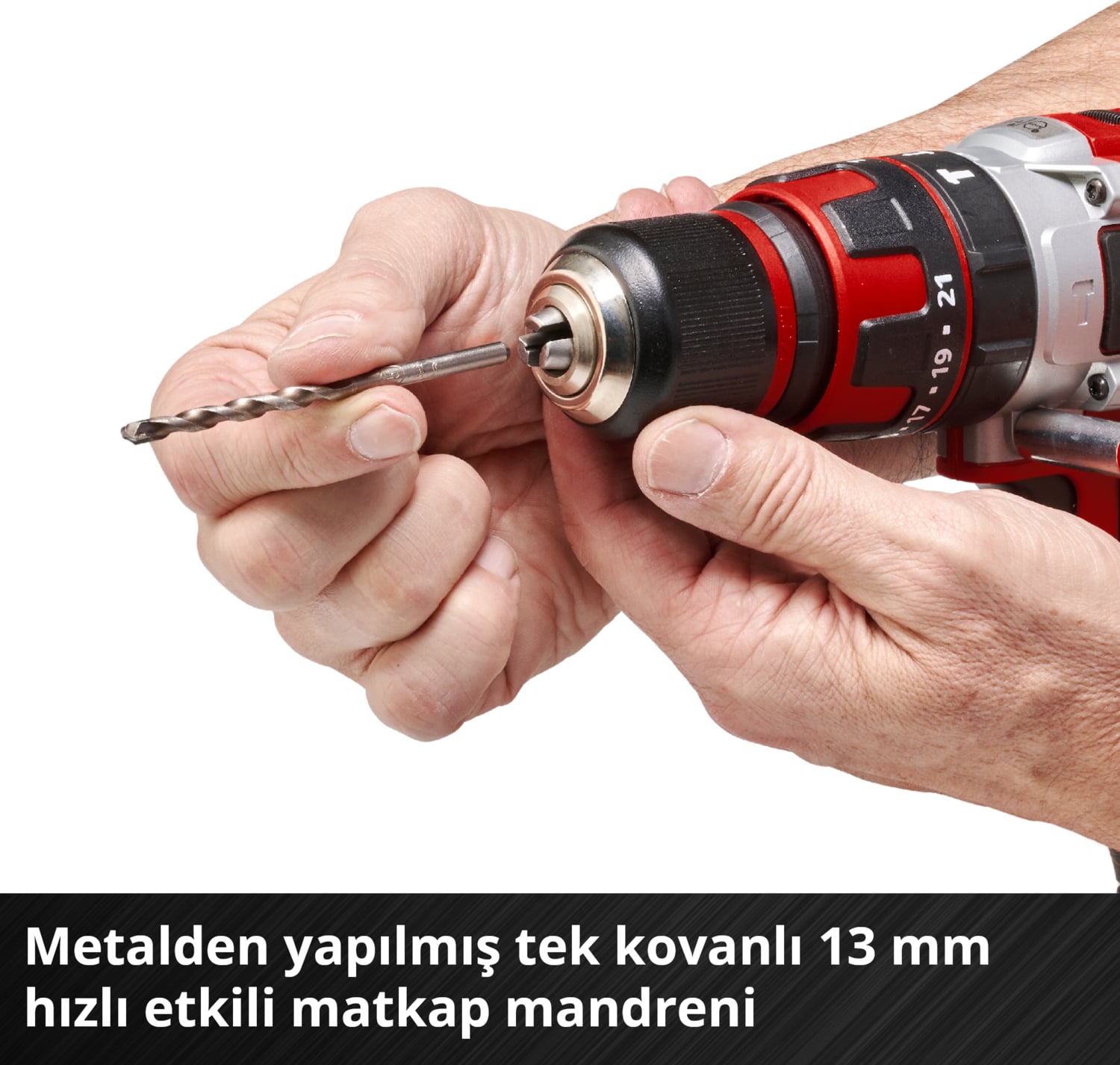 EİNHELL Akülü Darbeli Vidalama TE-CD 18/48 Li-i Kit Power X-Change (18 V, 48 Nm, darbeli delme fonksiyonu, 13 mm mandren, 2 vites, çanta, 2x 2,0 Ah akü + şarj cihazı dahildir) - 4513935