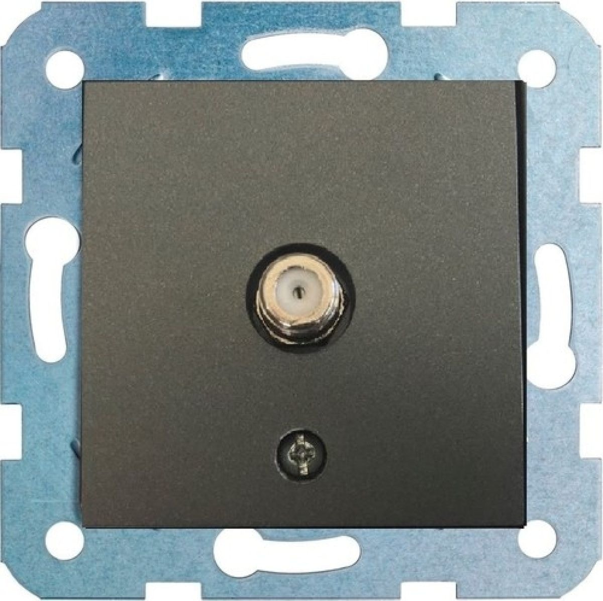 2 Adet  Grano Füme Uydu Tv Prizi F Konnektör Çerçevesizdir