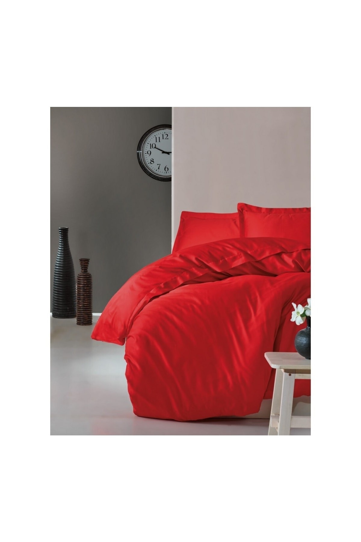 Elegant Seri Saten Çift Kişilik Nevresim Takımı