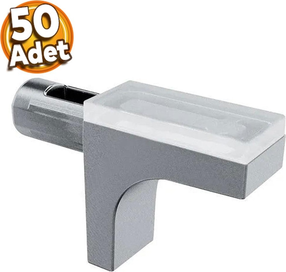 Raf Pimi Düz Vantuzlu Cam Ahşap Metal Raf Tutucu Çivisi Mobilya Dolap Pimi (50 Adet)