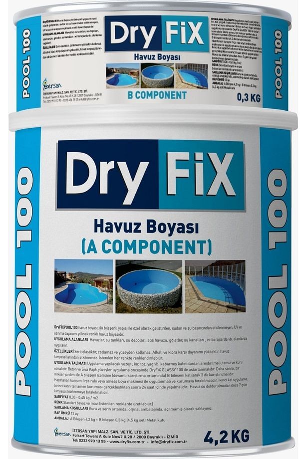 Pool 100 Havuz Boyası Mavi 4,5 Kg/set