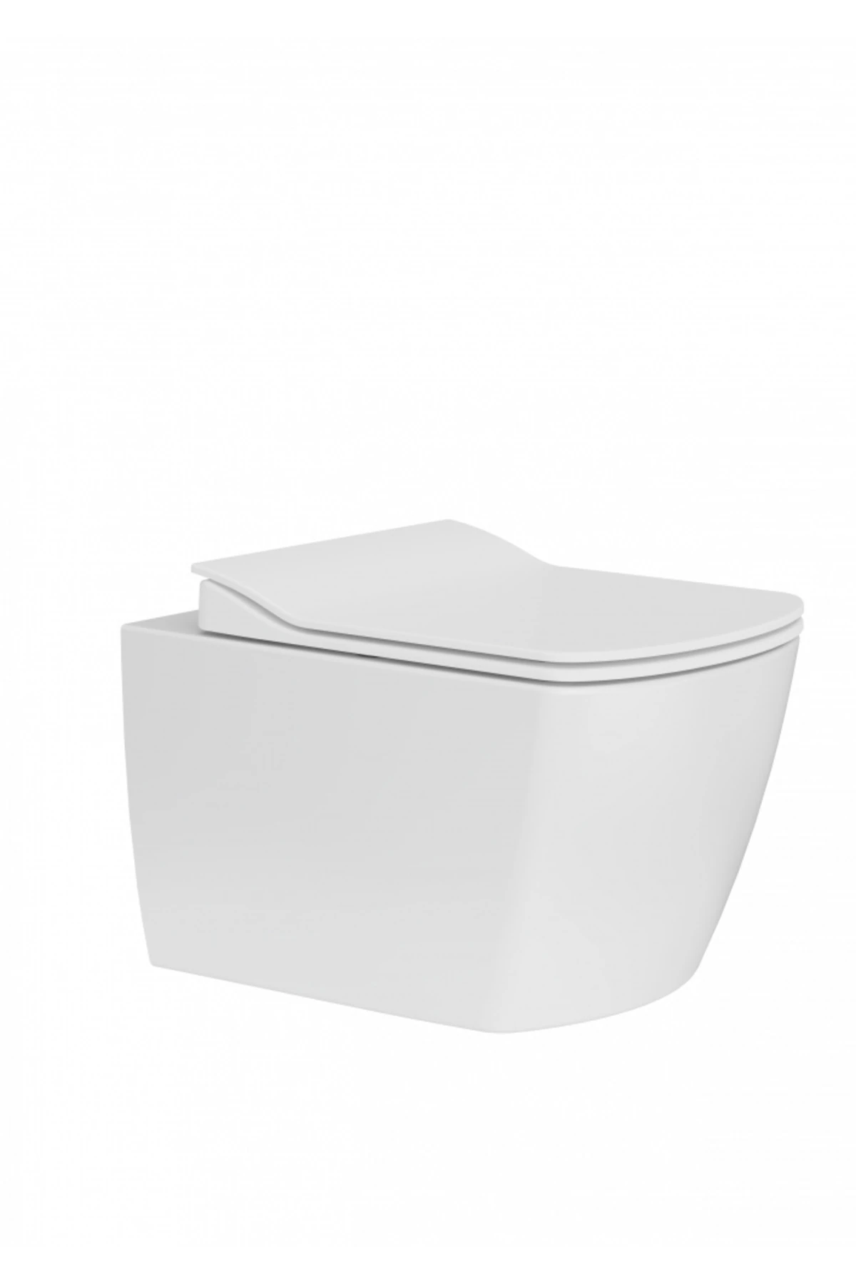 Elegant Rim-Off Duroplast Yavaş Kapanan Klozet Kapaklı İnci Mat Beyaz Set