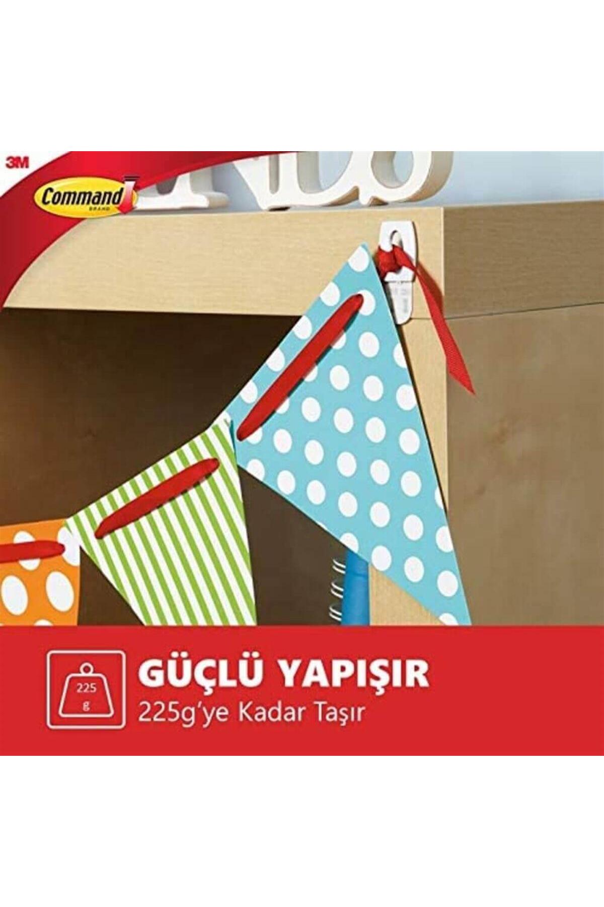 ™ Command™ 17006-cee Mini Boy Beyaz Askı, Max 225 gr (6 ASKI 8 KÜÇÜK BOY CIRT BANT)