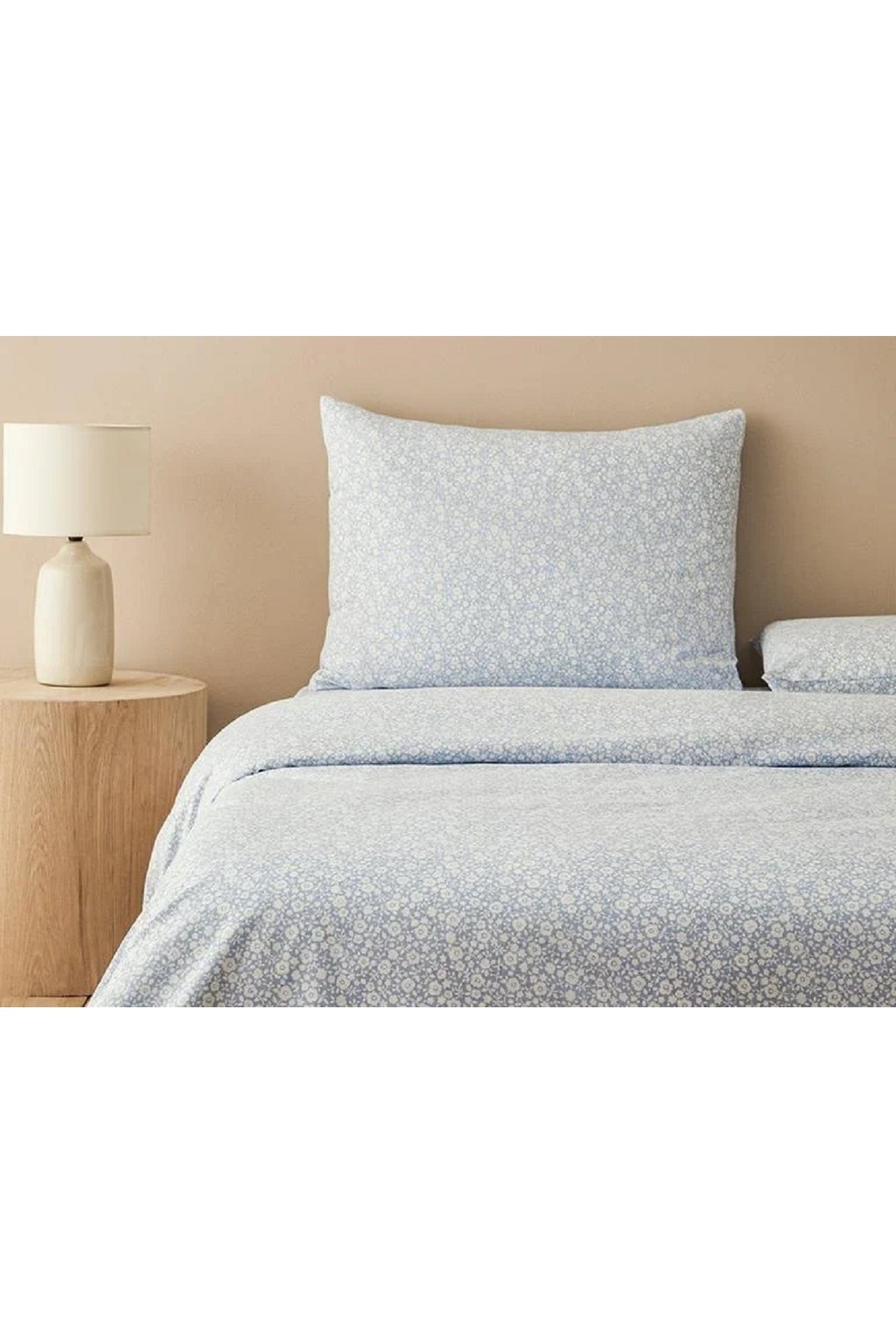 Liberty Blossom Kolay Ütülenir Çift Kişilik Nevresim Takımı 200x220 Cm Mavi