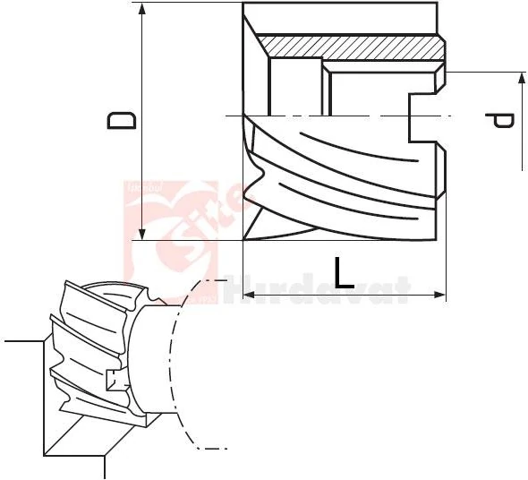 Zps-Fn Vals Alın Freze 100MM Dın 1880