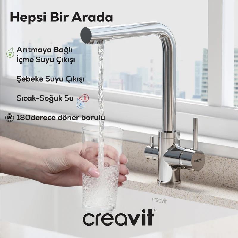 Su Arıtma Çıkışlı Mutfak Armatürü, Eviye Bataryası