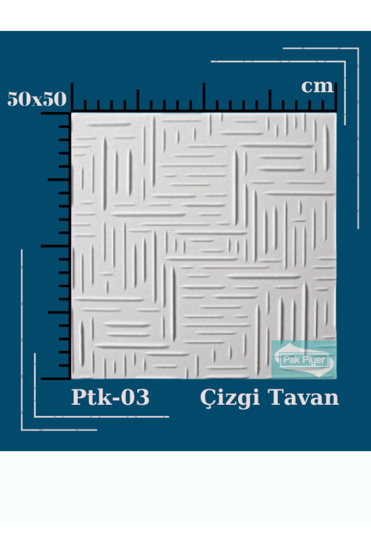 Tavan Kaplama Kartonpiyer Stropiyer 50x50 Ptk-03 Çizgi Tavan Kaplama 20 Ad (5m2)