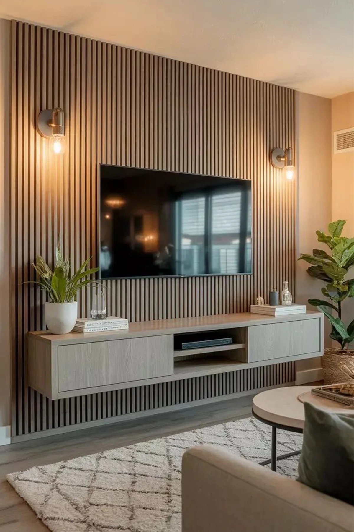 Flex 60x245 cm Meşe Renk Akustik Ahşap Duvar Paneli