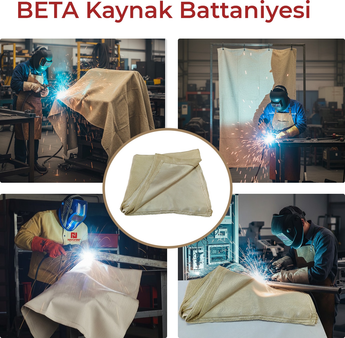 Kaynak Battaniyesi Beta Silika Kumaş
