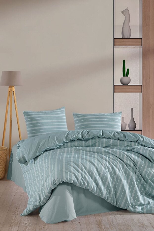 Laura Home Naturel Çift Kişilik Nevresim Takımı - Roma