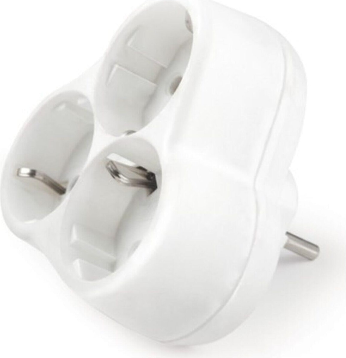 Yonca 3'lü Topraklı Priz Çoğaltıcı Beyaz Renk  Timsal Golyat