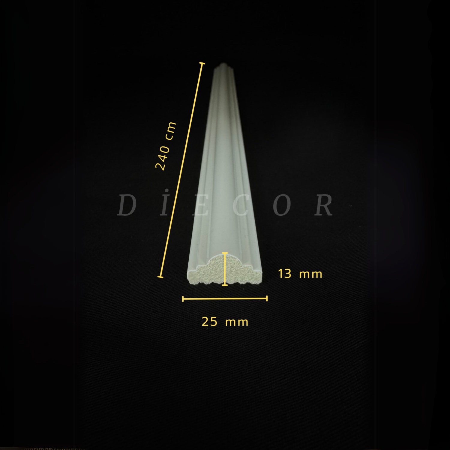 Dekoratif Boyanabilir Montaja Hazır 2,5cm Modern ve Şık Duvar Çıtası Tasarımı