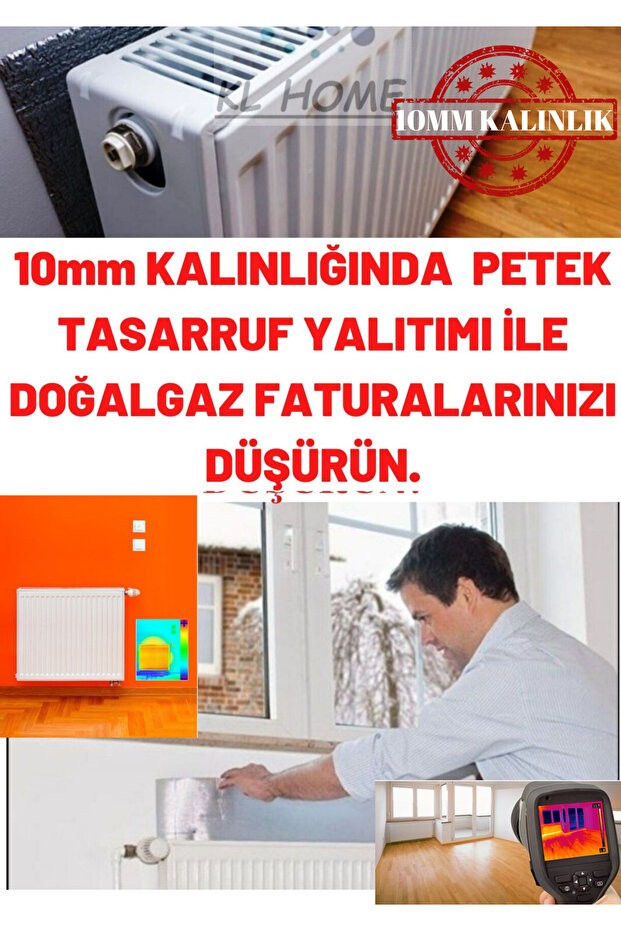 10mm Kalınlık - 4 Adet Petek Arkası Isı Yalıtım Levhası