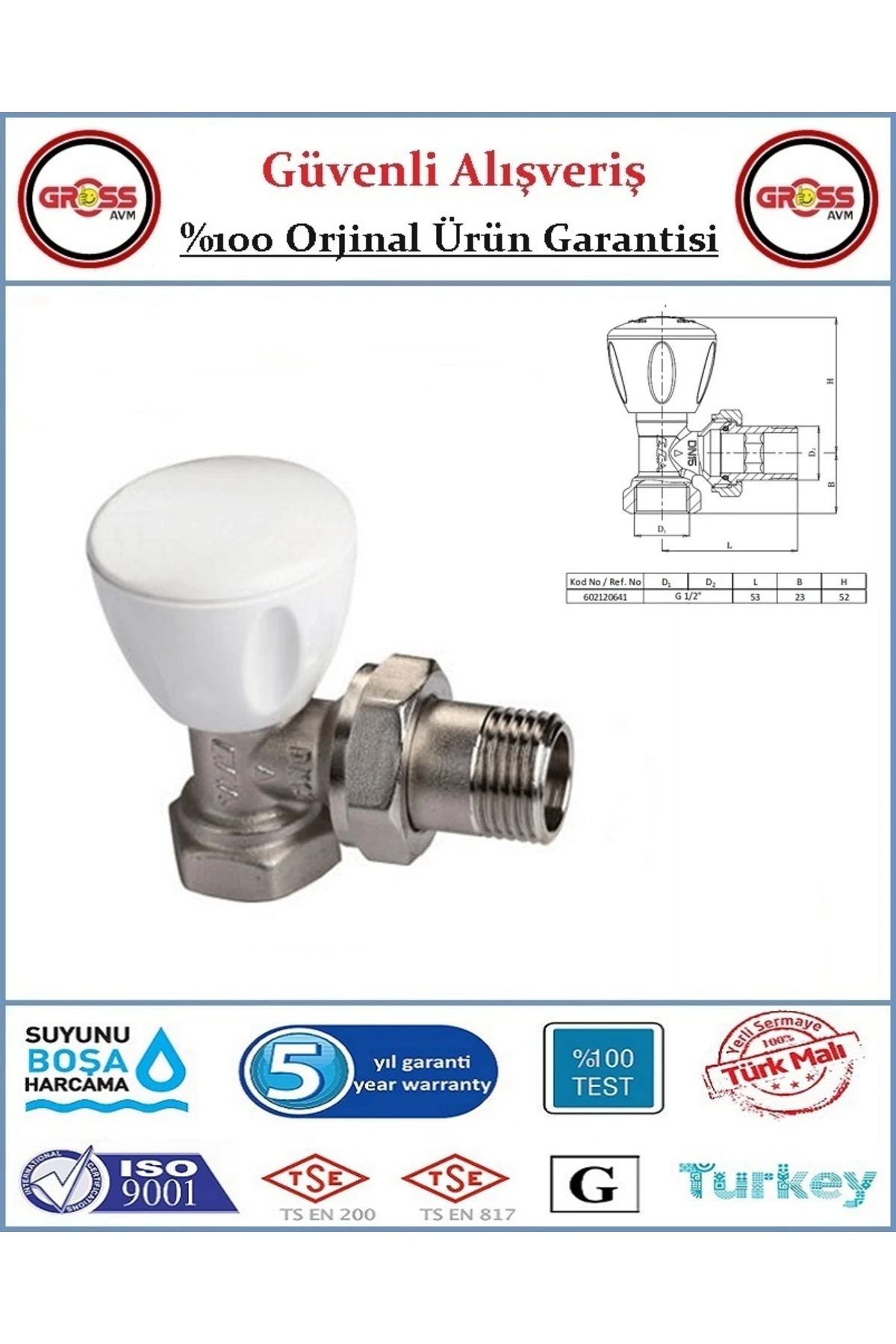 E.C.A Köşe Radyatör ve Havlupan Vanası - Orjinal Ürün - 5 Yıl Garanti