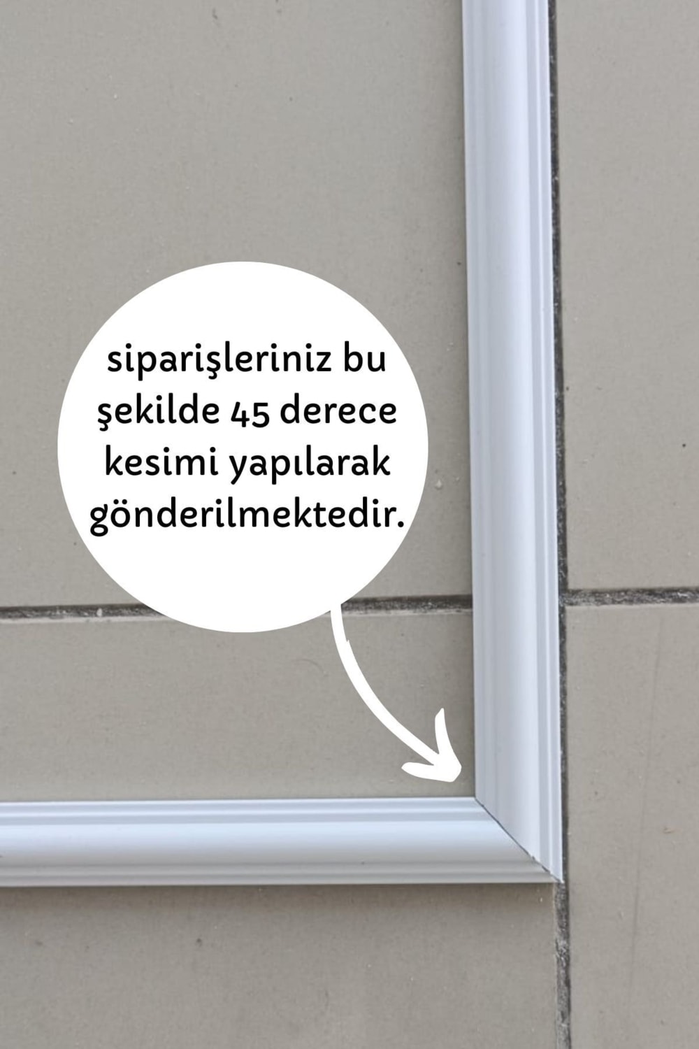 Dekoratif Boyanabilir 4 cm Duvar Çıtası 1 Adet 120 cm*120 cm Hazır Kesimli Çerçeve