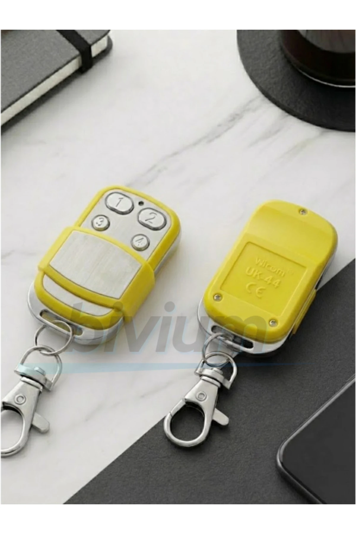 AKILLI KODLANABİLİR VE KOPYALANABİLİR OTOPARK BARİYER GARAJ KUMANDASI 433 MHZ SARI