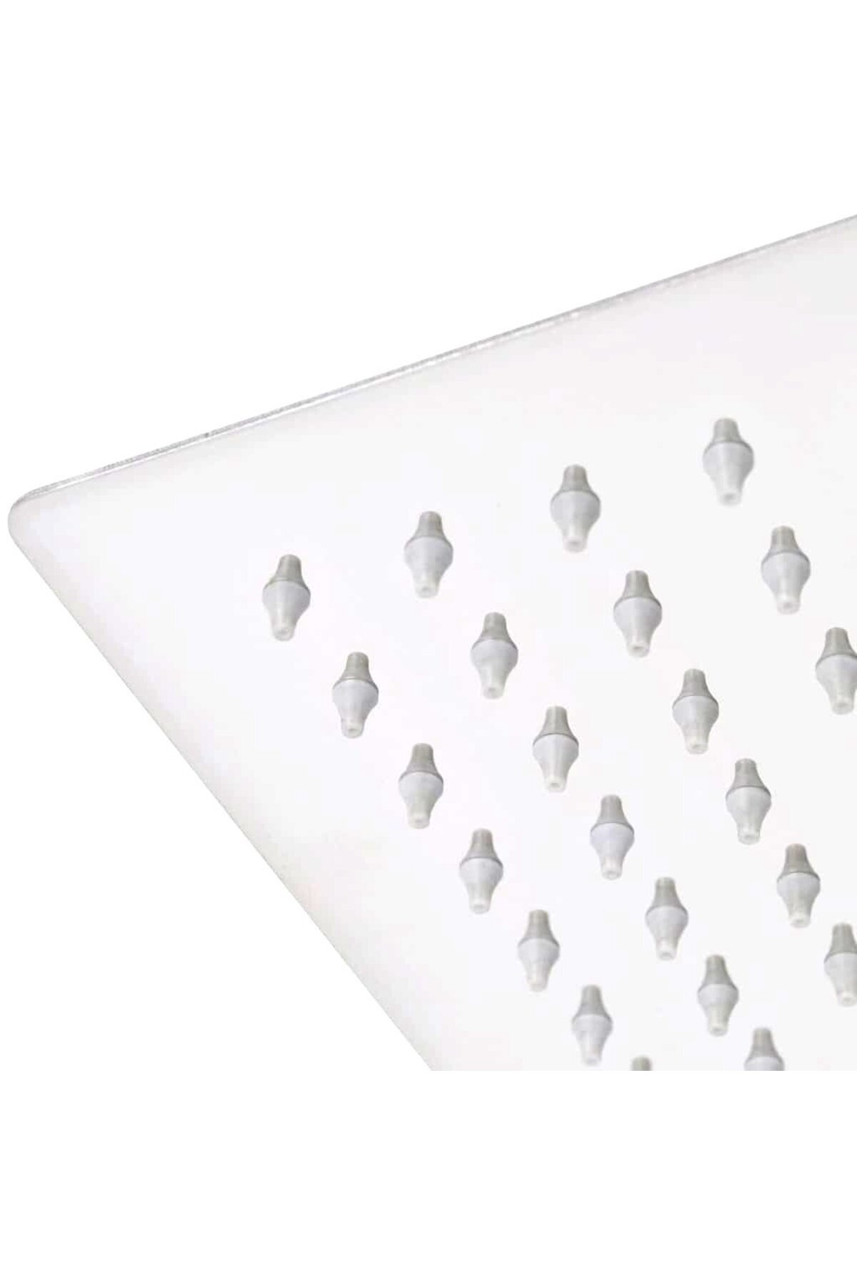 Ankastre Duş Başlığı Borulu Kare Slim Metal 50x50 cm Tavandan