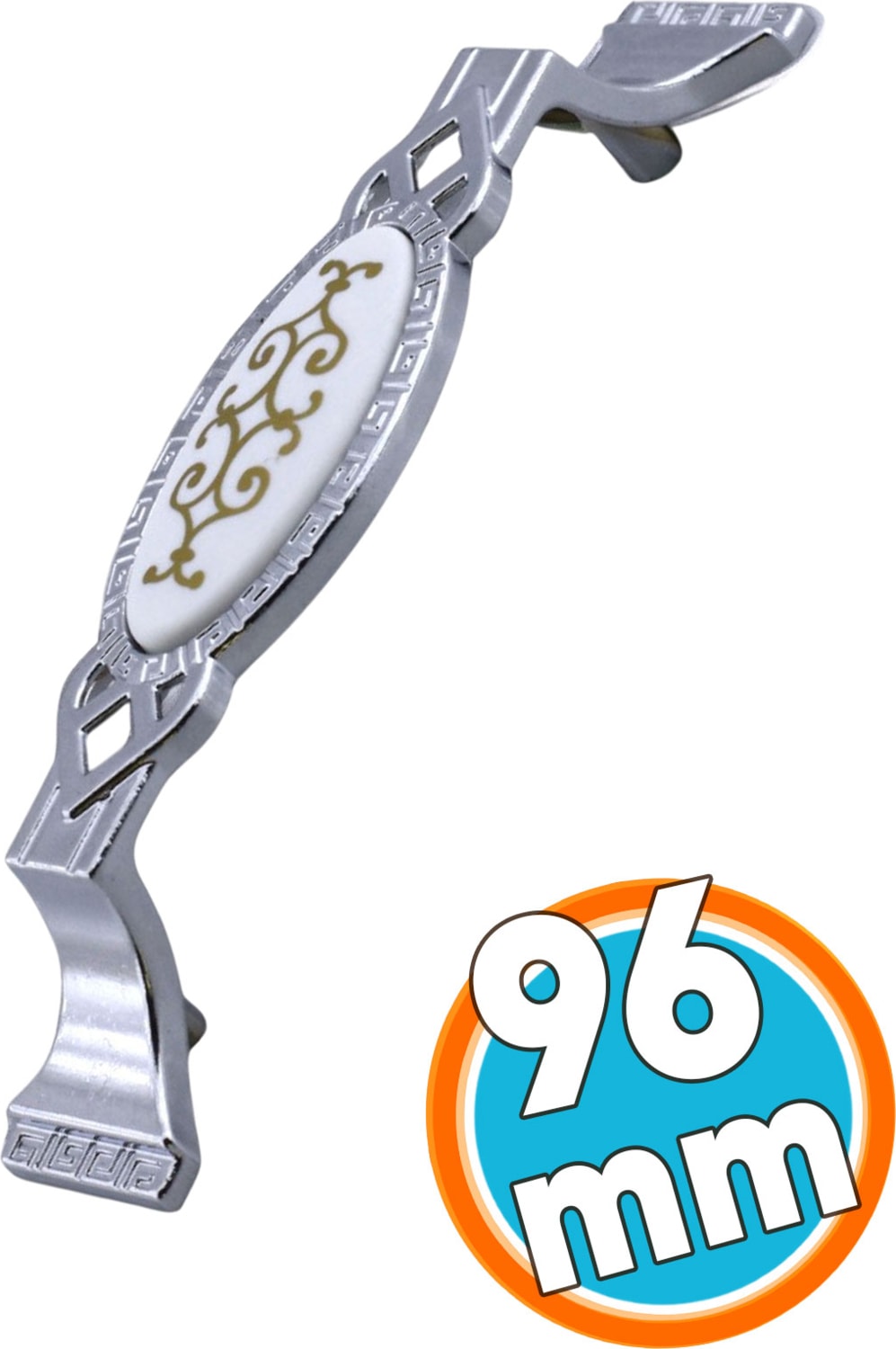 Mobilya Mutfak Dolabı Çekmece Dolap Kapak Kulpu Kulbu Krom Renk 96 mm Metal Kulp