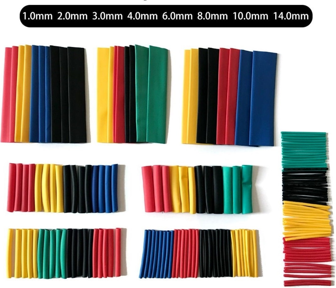 Zauss Kutulu Makaron Isıyla Daralan Kablo Koruma Kablo Tamir Kiti 164 Parça