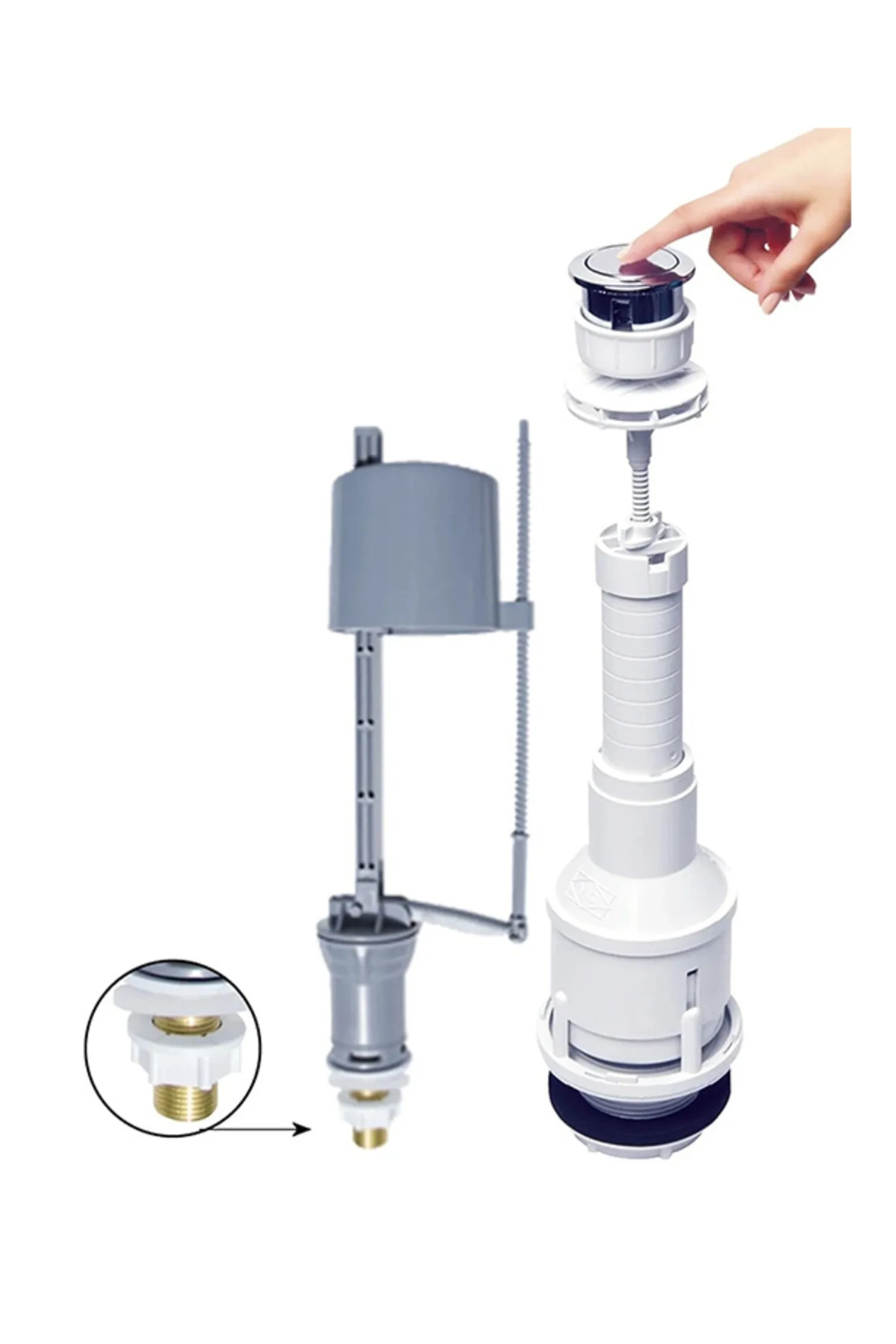 Rezervuar Basmalı Iç Takım Klozet Sifon Iç Takımı Su Tasarruflu