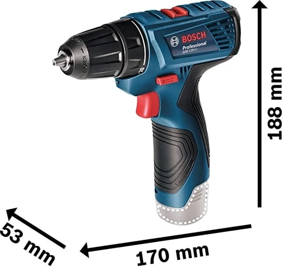 BOSCH Gsr 120-LI 12 Volt 2.0 Ah Çift Akülü Vidalama (Matkap) +  Pro Pruner Akülü Dal Budama Makası
