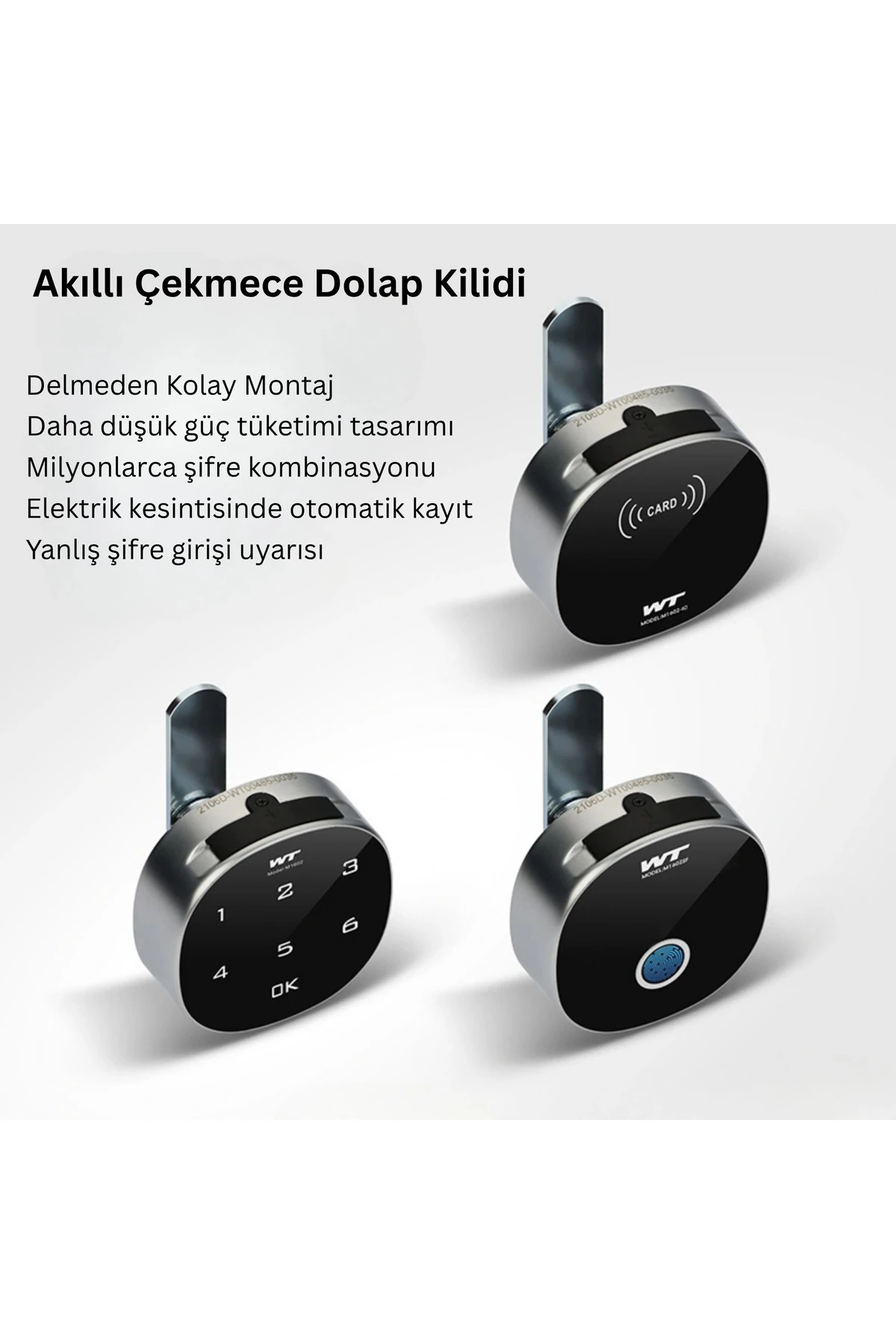 Akıllı Şifreli Dolap Çekmece Kilidi Dokunmatik Sayısal Tuş Takımı, Anahtarsız Elektronik K