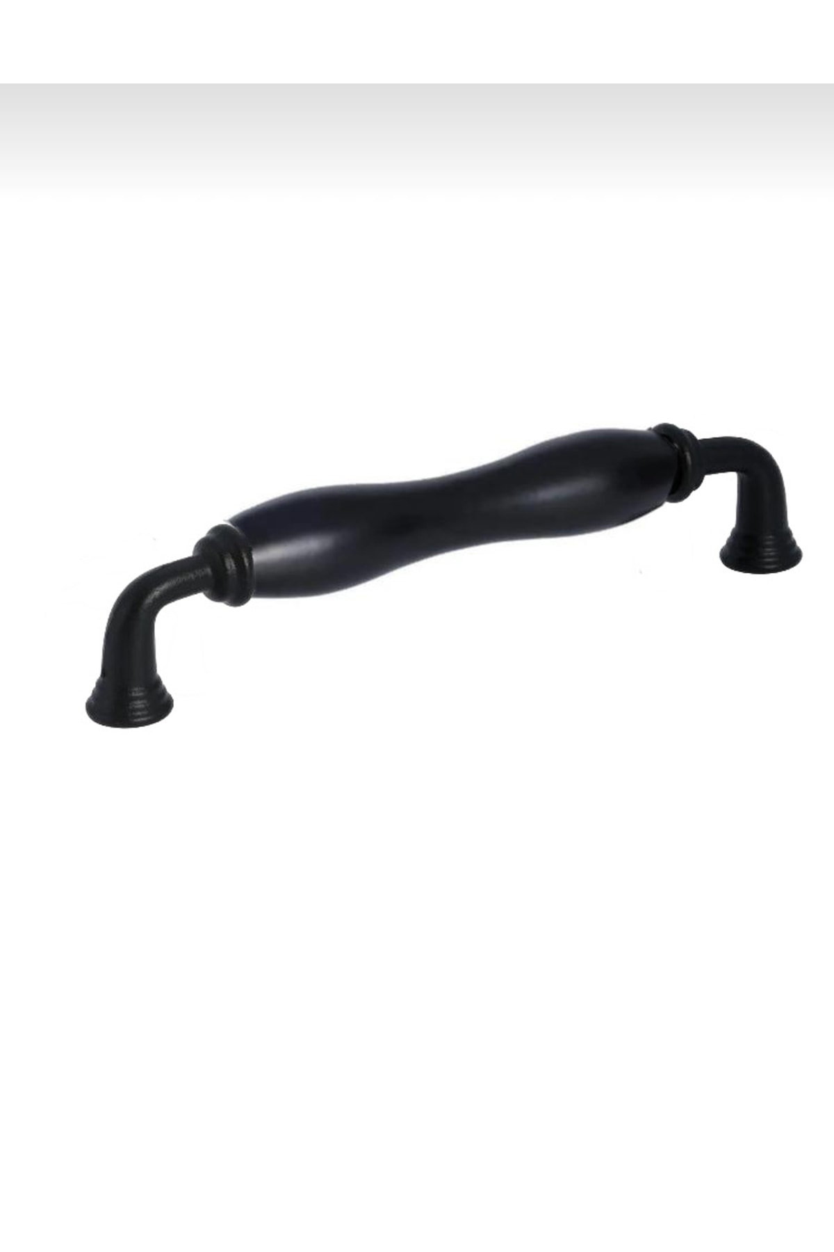 PORCELLANA PERLA (12,8 cm)-MAT SİYAH-Porselen Banyo Kulp Kulpu Dolap Çekmece Mobilya Mutfak Kulbu -safir128mm-STK2836