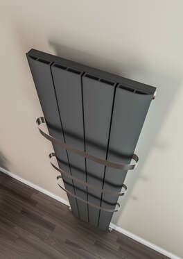 Selanik Dikey Alüminyum Radyatör 375X1800 Pütürlü Beyaz (Ral 9016)