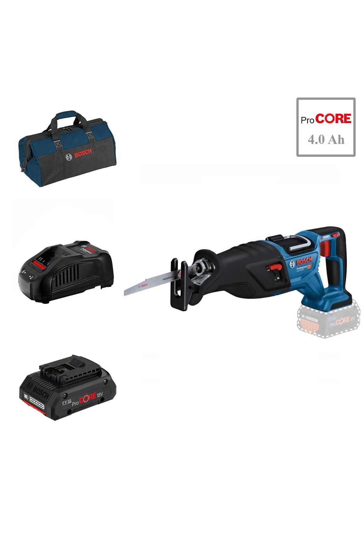 BOSCH GSA 185-LI 1x4 Ah ProCORE Akülü Panter Testere Bez Çantalı