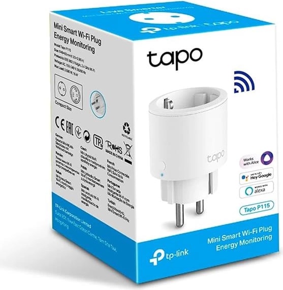 Tp-Link P115, Mini Akıllı Wi-Fi Soketi, Enerji Izleme, 1-Pack