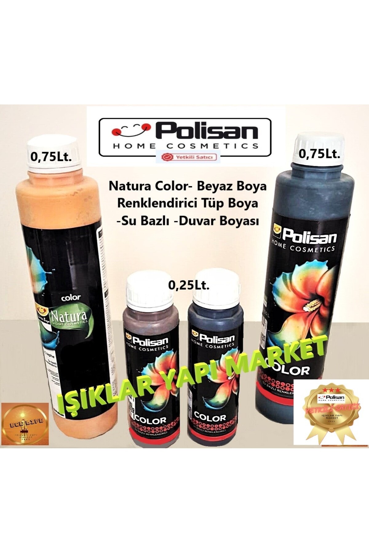POLİSAN Natura Color -su Bazlı -duvar Boyası -tüp Boya -0,75lt. (BEYAZ BOYA RENKLENDİRİR)