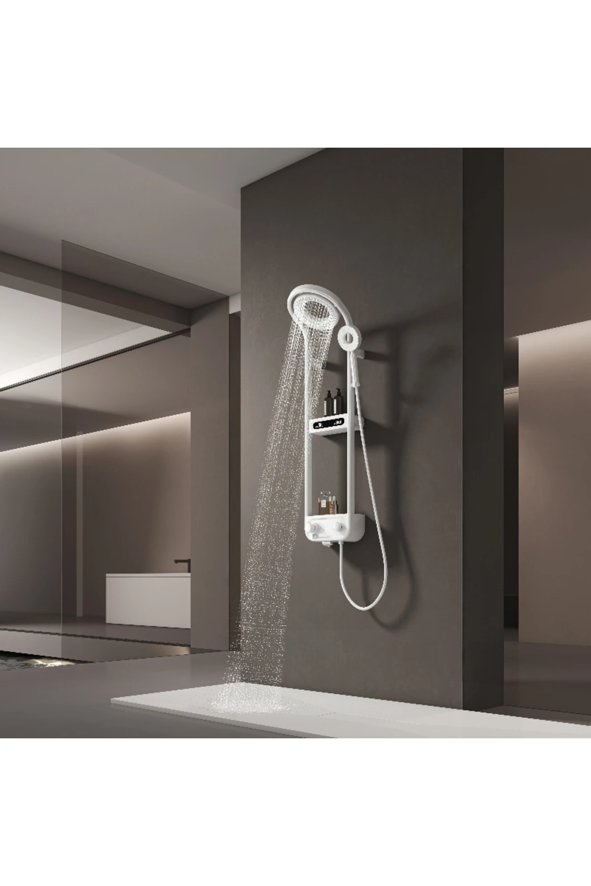 DİJİTAL LED EKRAN VE TERMOSTATLI ROBOT DUŞ SETİ LÜX ŞELALE YAĞMUR DUŞ SİSTEMİ 7 YIL GARANTİLİ İTHAL