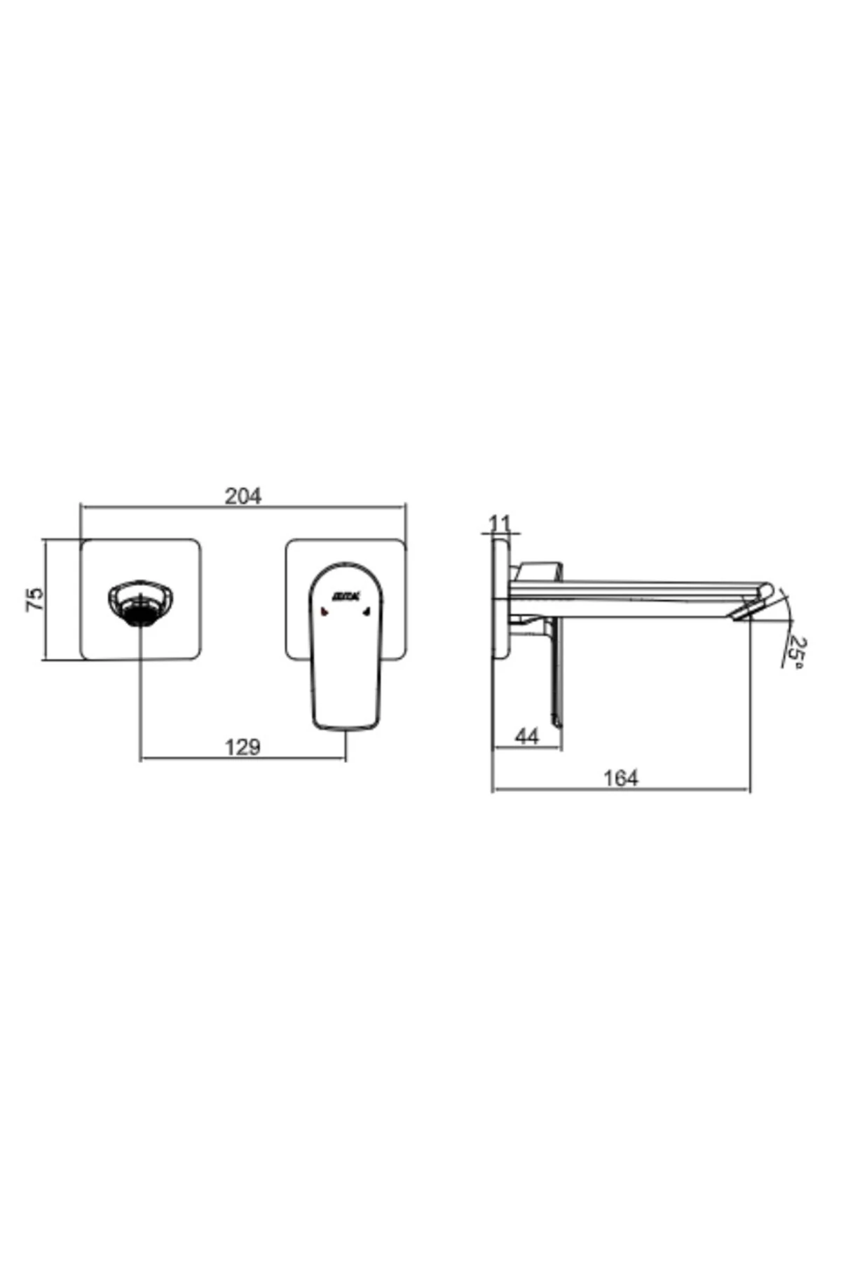 Lia Ankastre Lavabo Bataryası Sıva Üstü Çift Rozet 102167620-KK