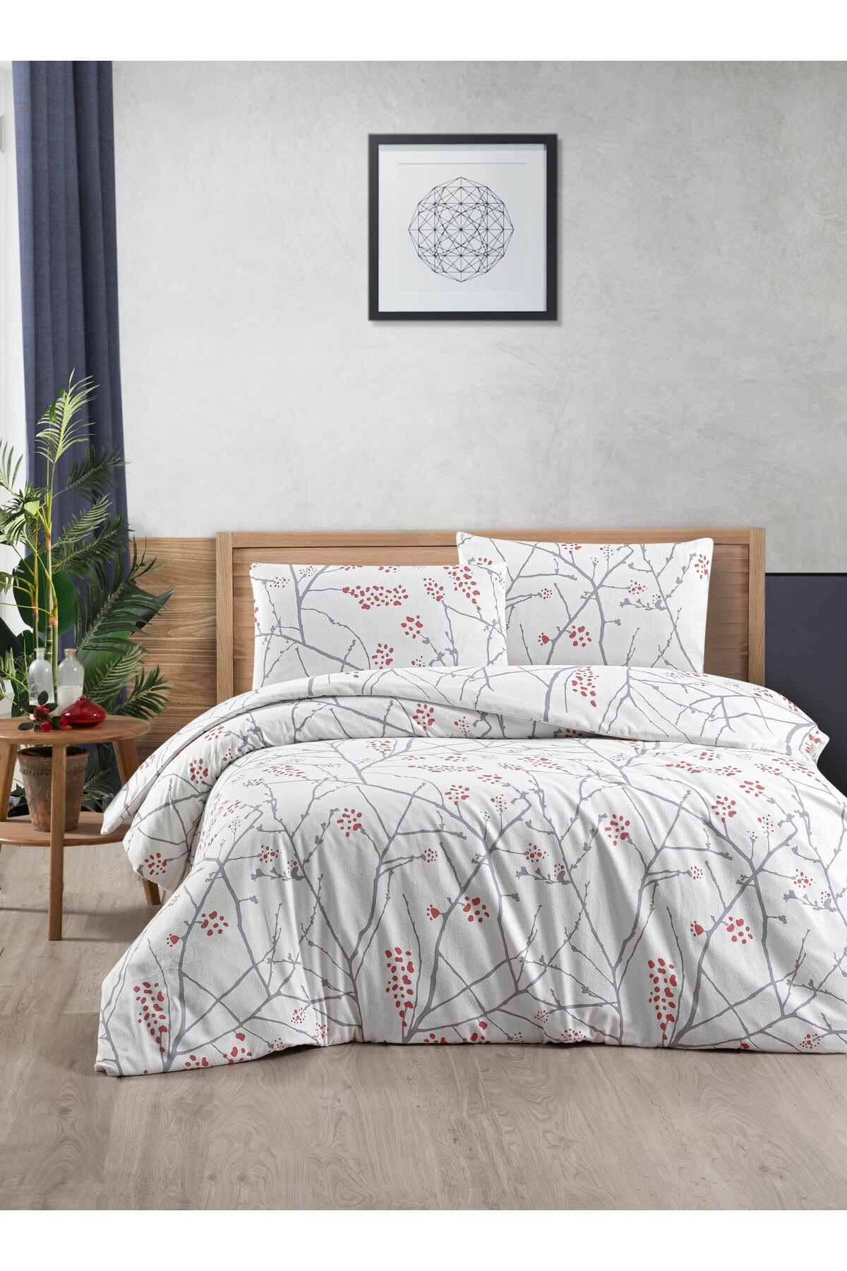 Cotton Collection Flanel Tek Kişilik Nevresim Takımı White
