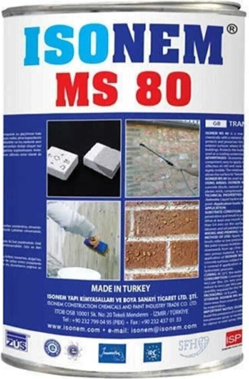 Isonem MS80 Doğal Görüntüyü Bozmayan Dış Cephe Şeffaf Su Yalıtımı