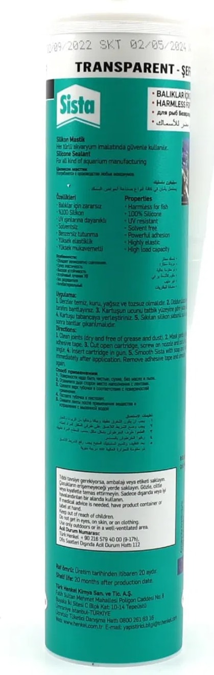 Extra Güçlü Akvaryum Silikonu Şeffaf 280 ml