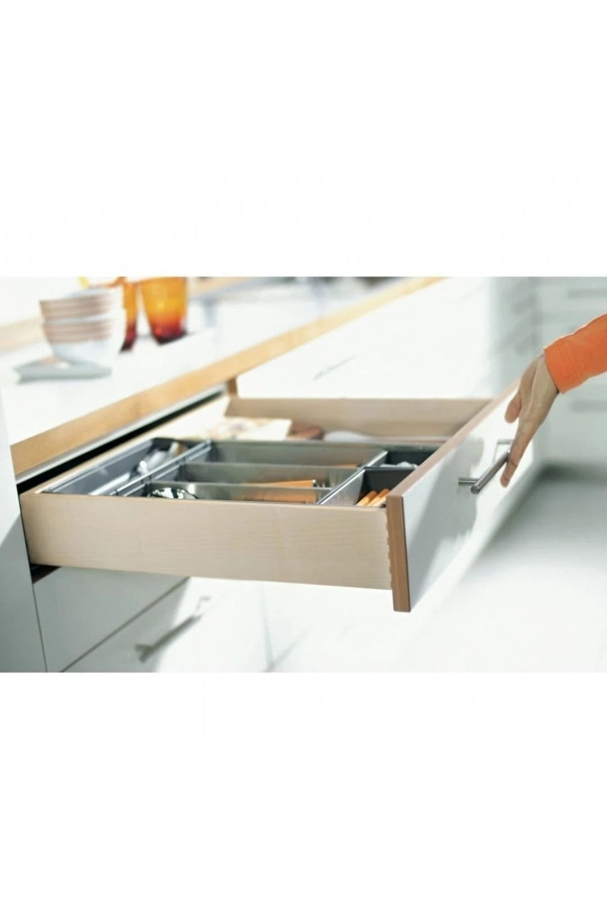 Blum Blumotion Tandem Frenli Ray + Mandal Tek Açılım Çekmece Rayı 35cm