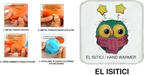 Atkılı Baykuş Cep Sobası,el Isıtıcı,sıcak Su Torbası Pvc 10X9,5CM