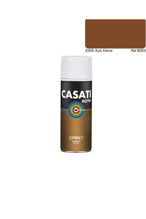 Sprey Boya 400 ml Düz Açık Kahve Ral 8003
