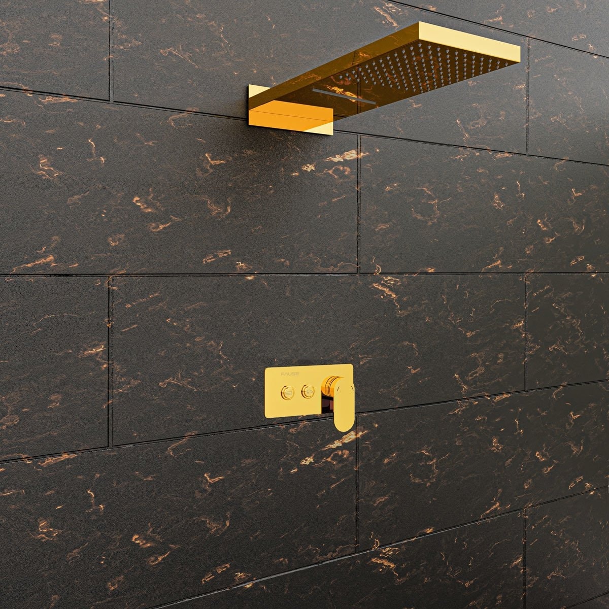Ankastre Comfort Duş Seti Altın Gold FAU109-G