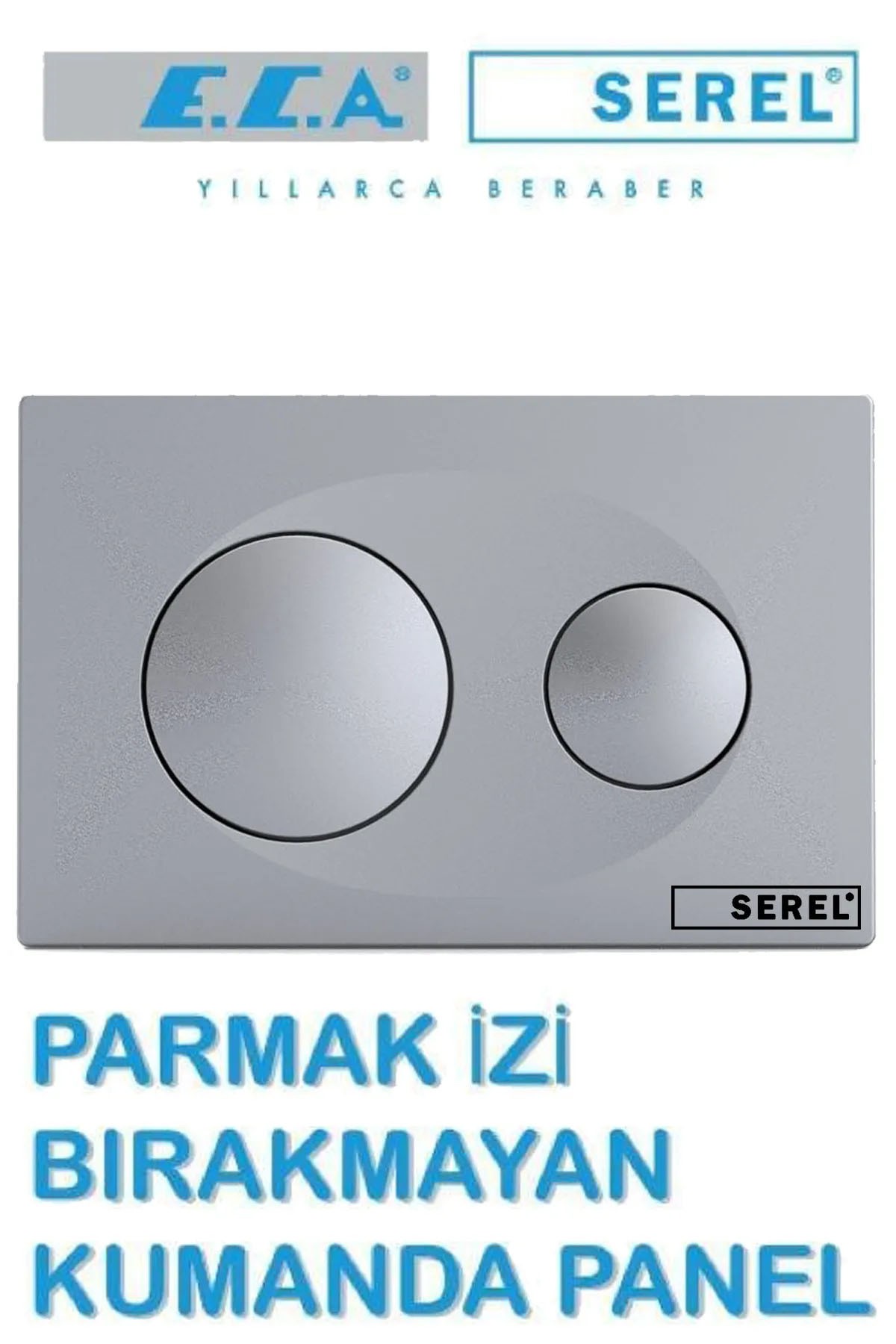 Serel Gömme Rezervuar Paneli Çift Buton E.c.a Güvencesi Ile P40 Mat Krom P400180