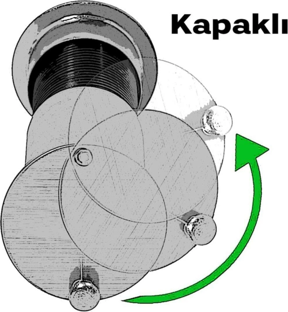Kapaklı Çelik Kapı Dürbünü 60-90 mm