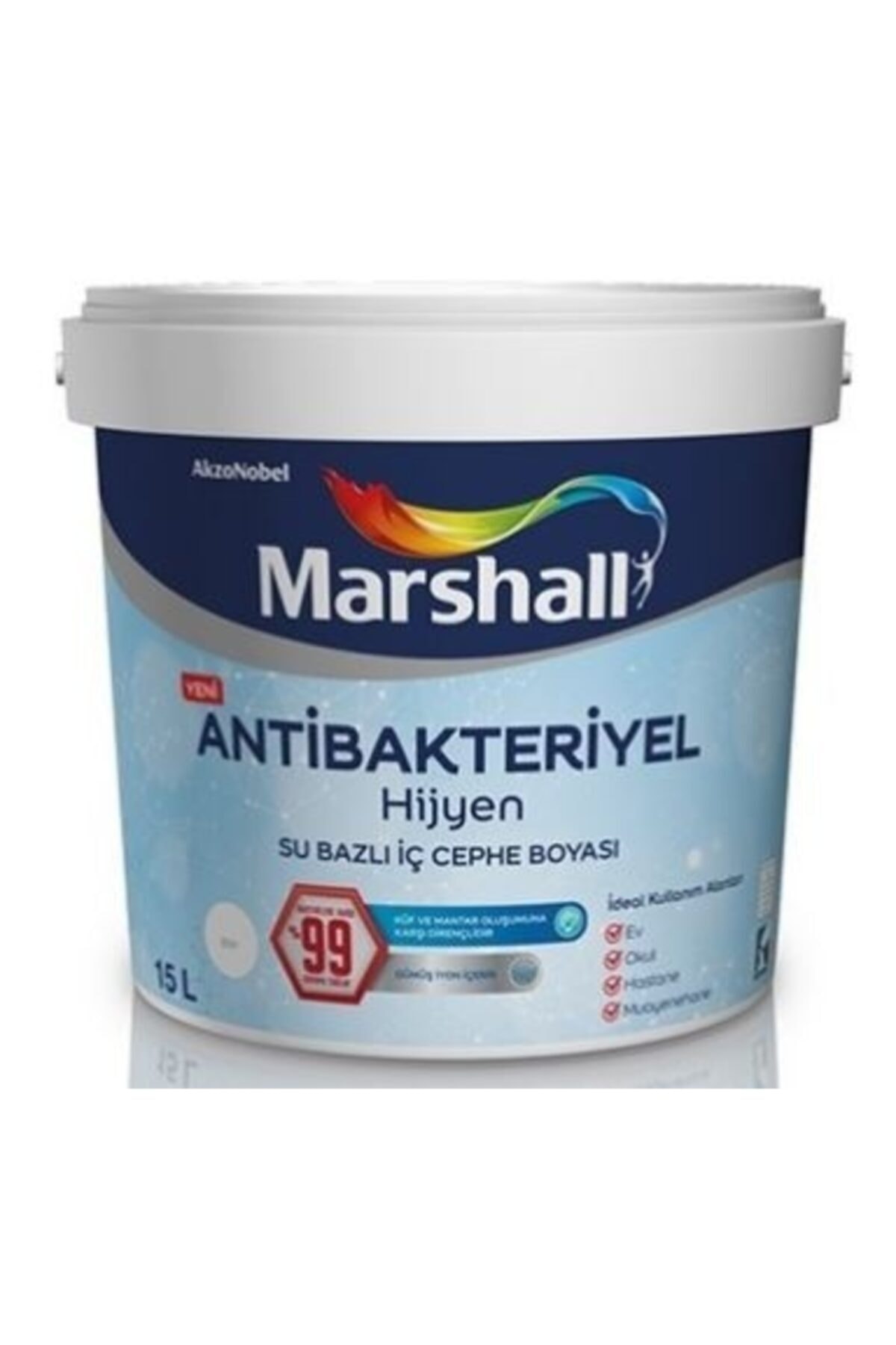 MARSHALL Antibakteriyel Silinebilen Boya Şampanya 2,5 Lt