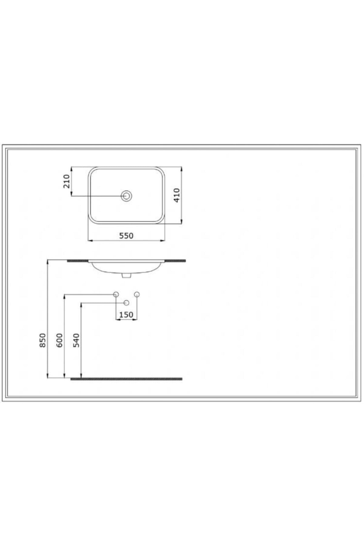Scala Tezgah Altı Lavabo 55 Cm - Mat Somon