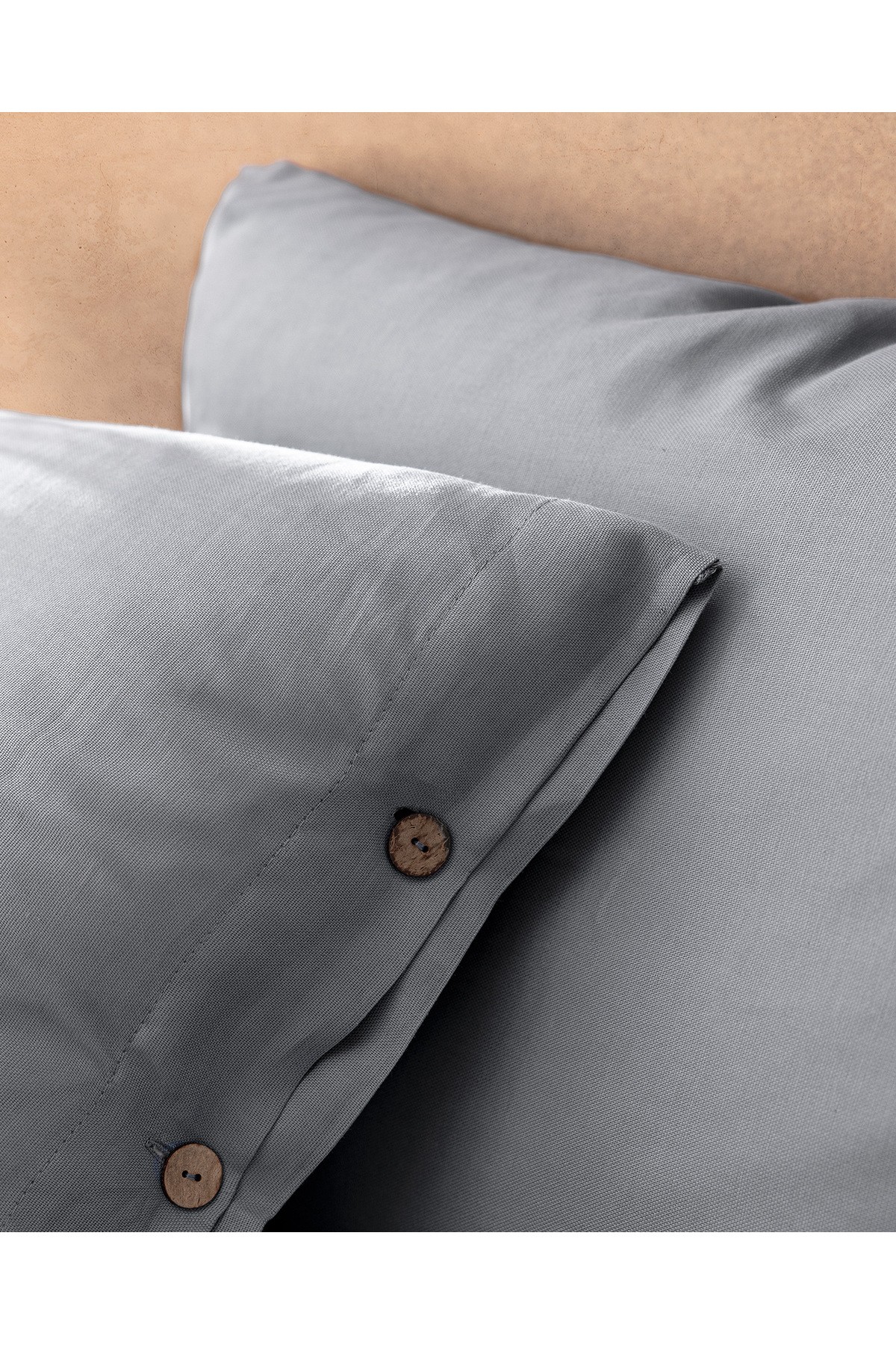 Songe King Size %100 Pamuk Chambre Nevresim Takımı - Açık Gri