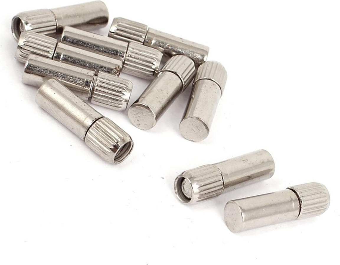Flyeer Mobilya Dolabı Düz Raf Destekli Mandal Pimleri 6mm x 20MM 10 Adet (Yurt Dışından)