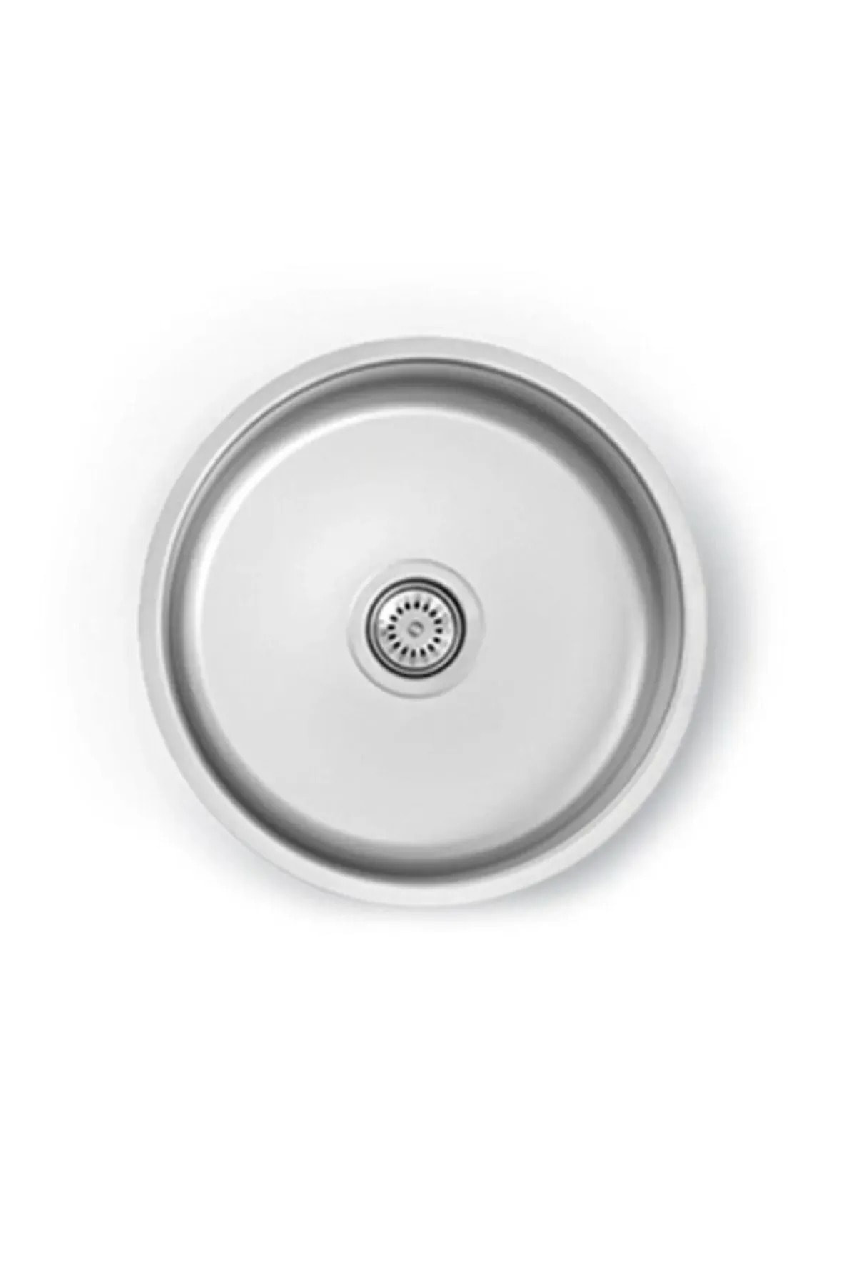 42cm Yuvarlak Eviye Krom Mutfak Lavabosu Eviye