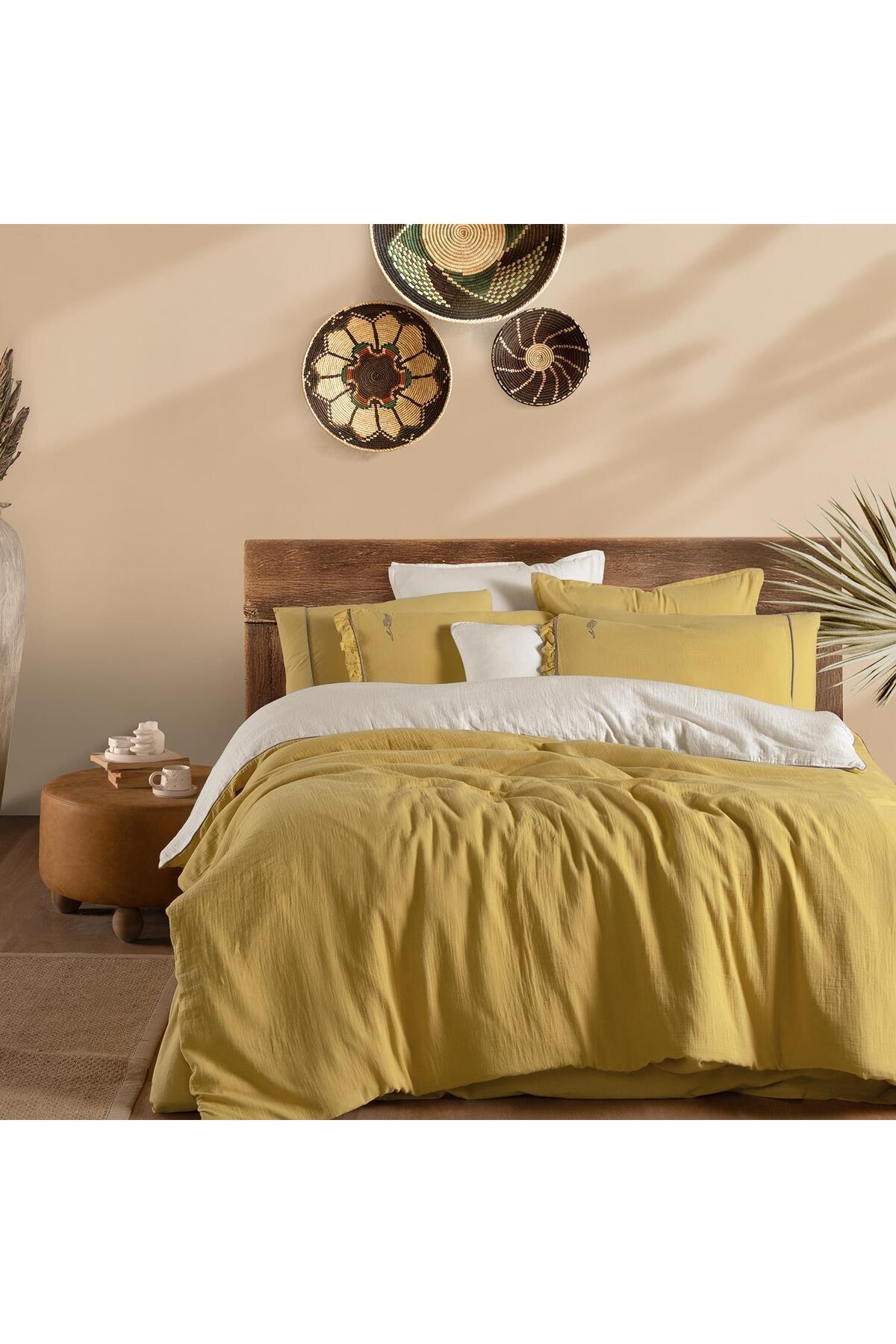 Mood Comfort Kenyon Sarı King Size Nevresim Takımı