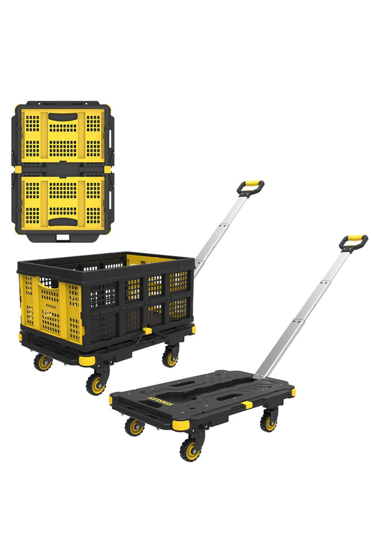 PC532B 137kg 62x45cm Dört Tekerli Çekme Kollu Yük ve Paket Taşıma Arabası + FT505 Çok Amaçlı
