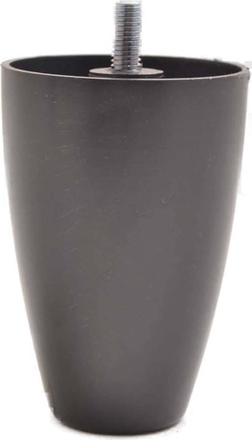 Armut Plastik Baza Ayağı Koltuk - Kanepe Ayağı 6 Adet Siyah 10 cm M8 Vida (Vida Ölçüsüne Dikkat)